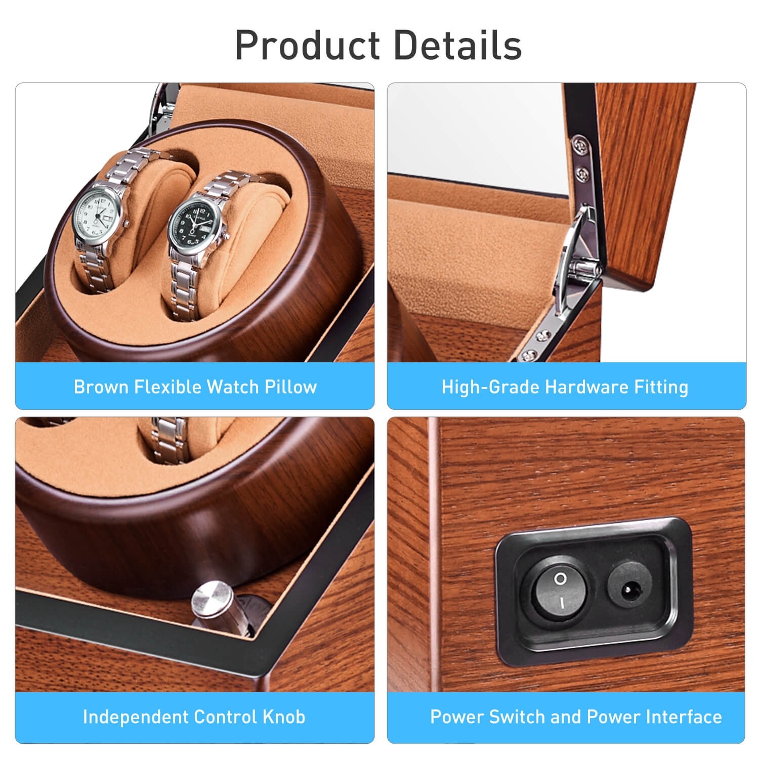Jqueen Double Watch Winder-Mandshurica | JQUEEN