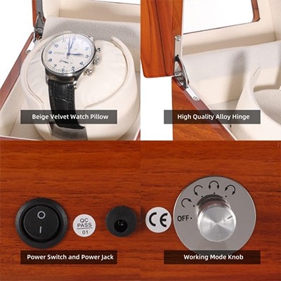Discount Single Watch Winder - Apple Wood | JQUEEN Discount Single Watch Winder - Apple Wood | JQUEEN